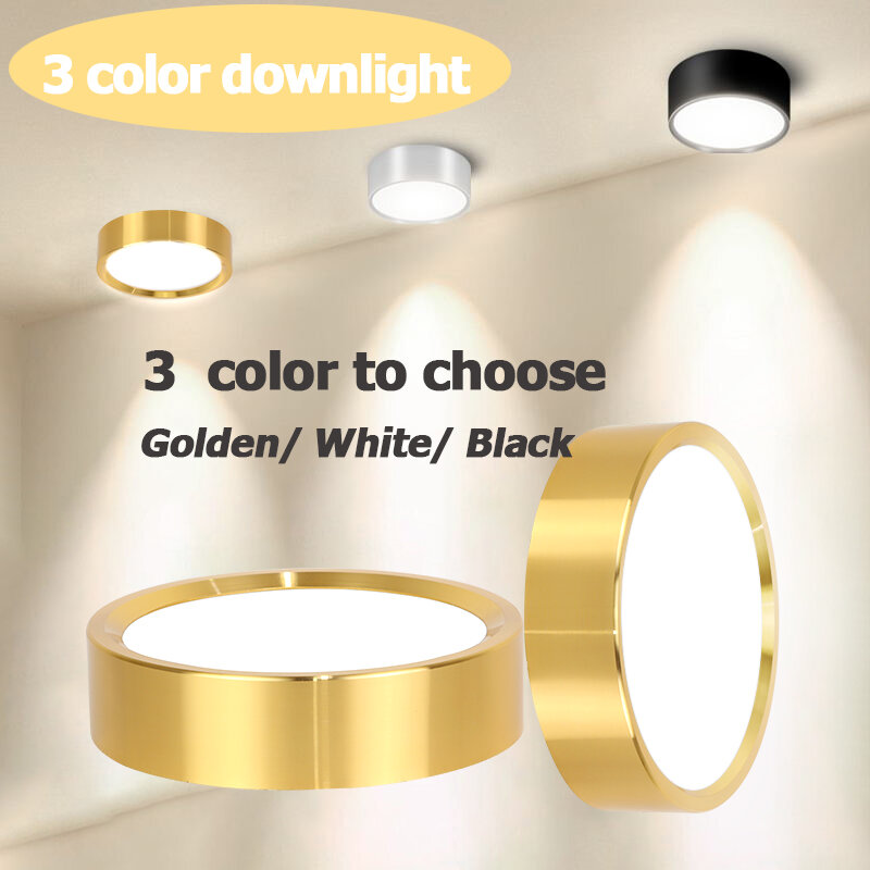미니 LED 천장 조명, 거실 침실 욕실 주방 장식, 럭셔리 다운 조명, 3 가지 색상 변경, 5W, 10 W, 15 W, 25W