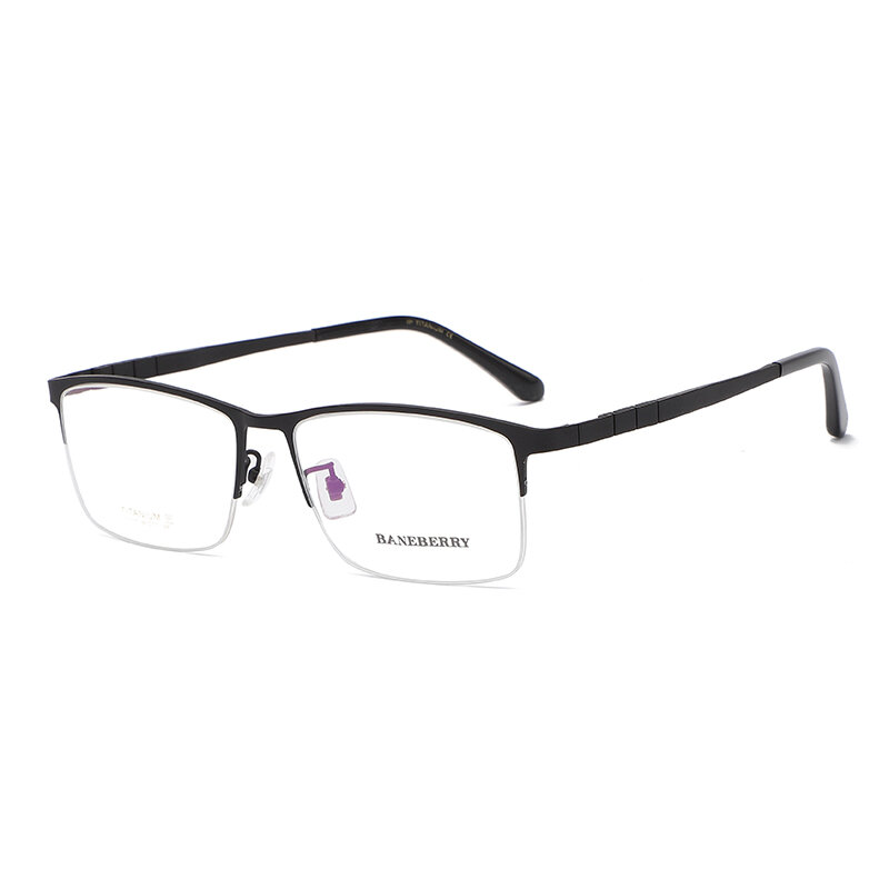 Reven Jate 71111 Kacamata Optik Ukuran Besar Bingkai Titanium Murni Kacamata Resep Rx Kacamata Pria untuk Wajah Besar