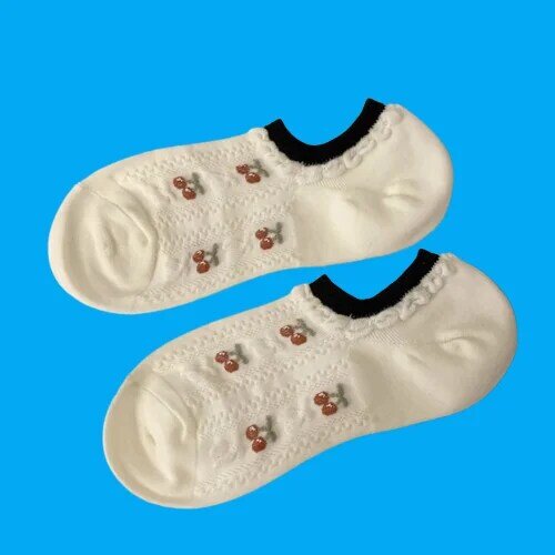 5/10 Pairs Women's Shallow Mouth Short Socks Deodorant Boneless Socks Pure Cotton Summer Thin Non-slip Socks