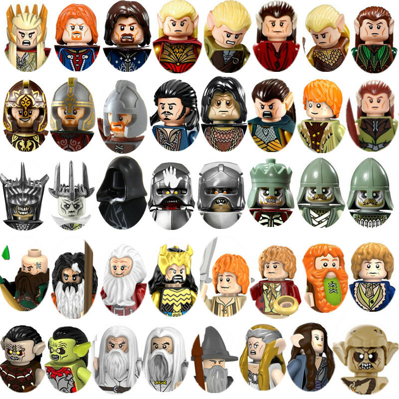 Figurines elfes, orcs, gandalf, nain, chevalier Rohan, Game thrones, blocs de construction, jouets pour enfants, cadeaux pour garçons, 74 styles