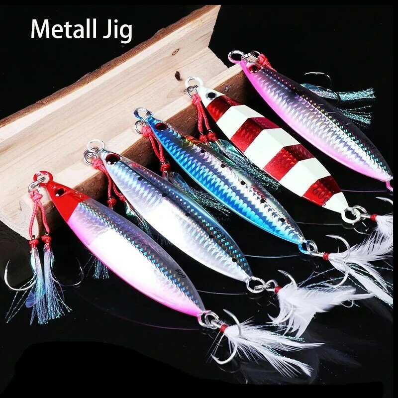 1pc 20g 30g 40g 60g 80g 100g Spoon Spinner Bait Metal Bait Bass Tuna Lures Jig Lead Minnow pesca tackle fishing jigging lure14