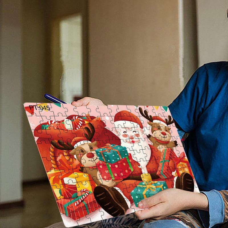 Рождественские пазлы, картонные пазлы, Большая головоломка, зимний Санта-Клаус, украшение для девочек, детей 2-8 лет