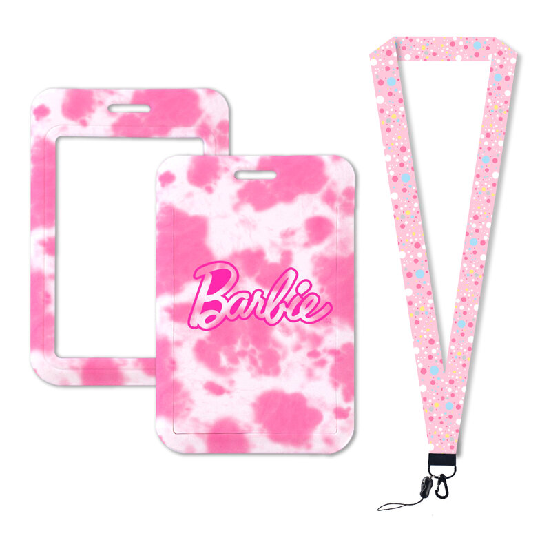 Барби мультфильм ПВХ телефон новый розовый жемчуг цепочка защитный чехол студенческий кампус подвесной шейный ремешок ID Anti-lost Gifts