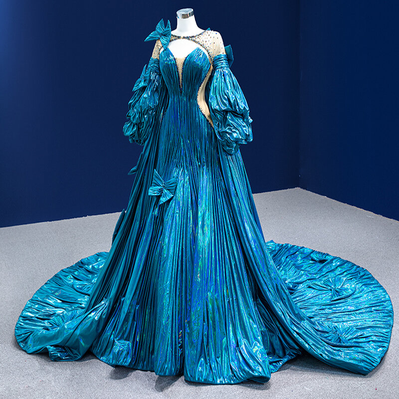 Роскошное синее легкое вечернее платье exy из 2 предметов, съемные платья-русалки, женское платье для беременных, настраиваемое платье