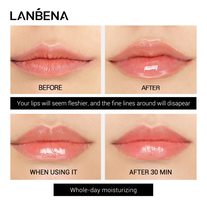 Lanbena Lip Plumper Reparatur reduzieren feine Linie Lippen pflege Serum erhöhen Elastizität feuchtigkeit spendende pflegende Schönheit Hautpflege