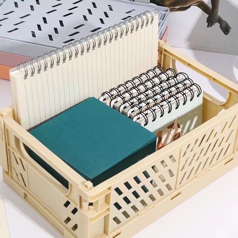 Креативные складные коробки для хранения, складной настольный органайзер для студентов, канцелярские принадлежности, косметическая стойка, складная корзина для хранения