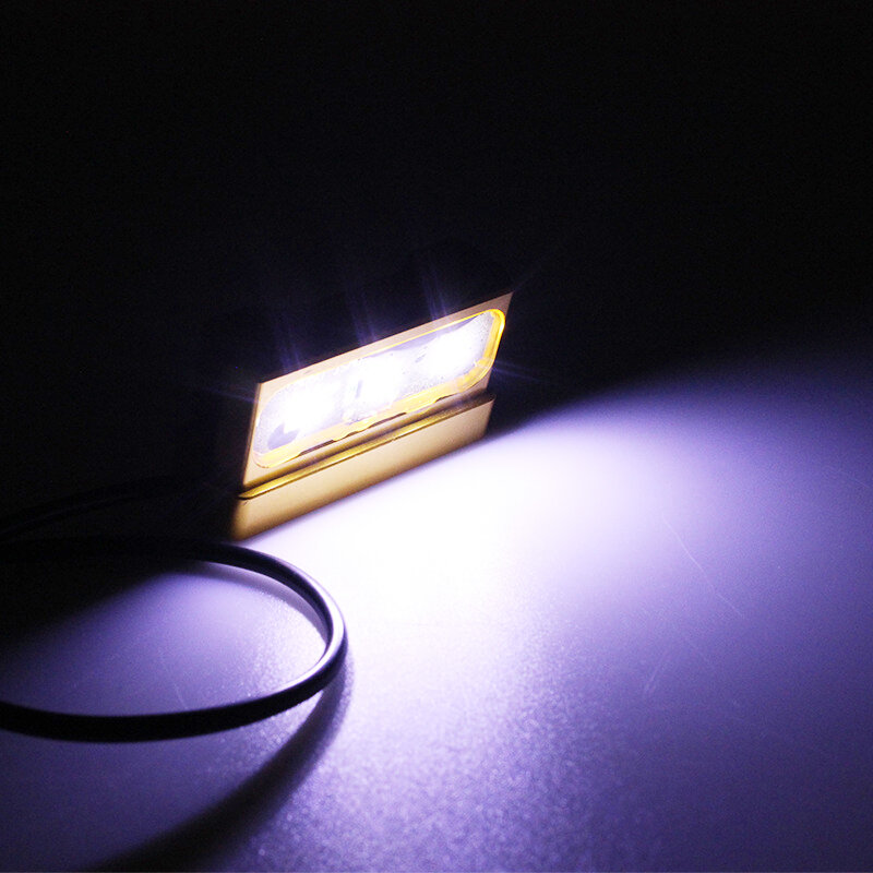 Luz LED para matrícula de motocicleta, lámpara de aleación de aluminio CNC, 12V