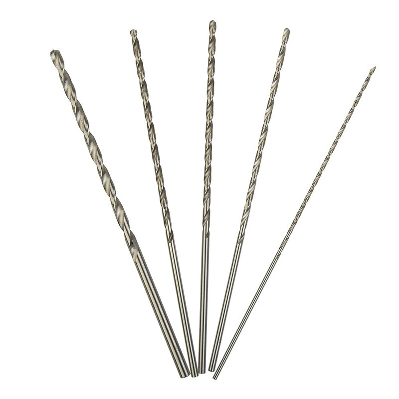 5Pcs Extra Long Drill Bit Set 2 3 3.5 4 5mm High Speed Steel Metal Multi Tools For Aluminum Copper Wood Machinery Tool Parts
