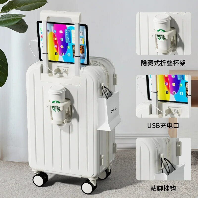 Trendy luggage, large capacity, multifunctional travel box, universal silent universal wheel password box for men and women