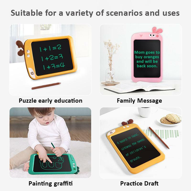 لوحة كتابة ملونة قابلة للمسح LCD ، لوحة خربش مع وظيفة القفل ، لعبة لوحة الرسم للأطفال ، ستوفيرز تخزين ، 10"