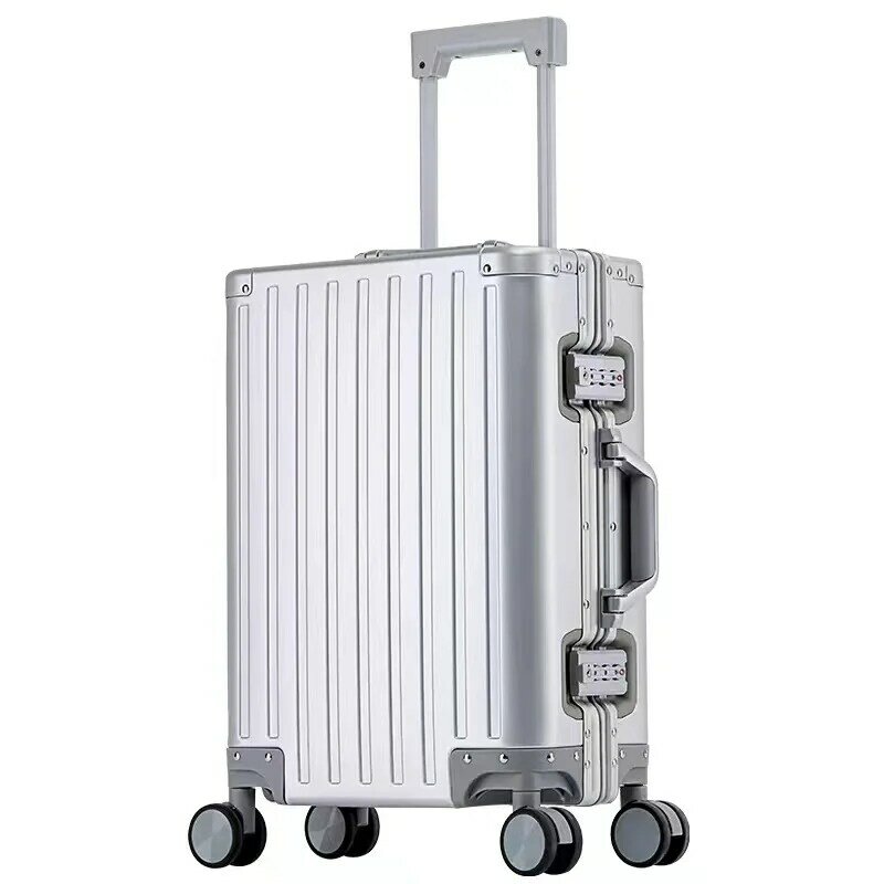 Maleta de viaje de aleación de aluminio y magnesio, equipaje de aluminio, marco de aluminio, caja de varilla de tracción de gama alta, Maleta de rueda universal