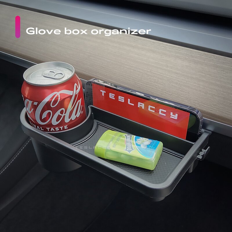 Handschuh fach Rack Lagerung für Tesla Modell y Haken Mini Tisch Handy Wasser becher halter Regal Auto Auto