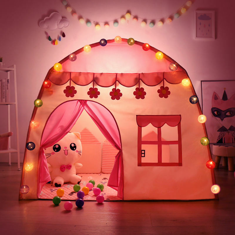 Tenda de Teepee portátil para crianças, Play House para crianças, Brinquedo interno e ao ar livre, Baby Play House, rosa e azul