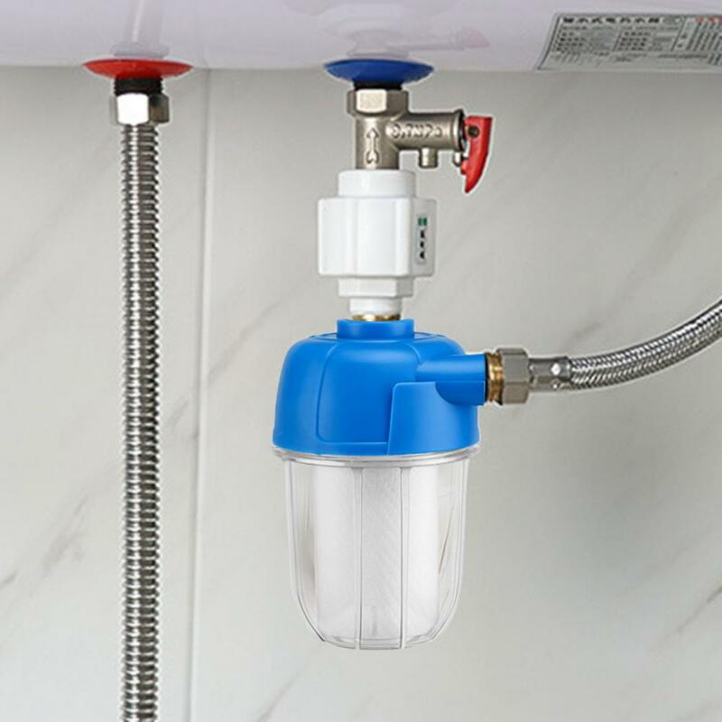 1 Set Compact Heater Filter High Pressure Resistance Filtered Water Transparent Cover High Strength Faucet Strainer