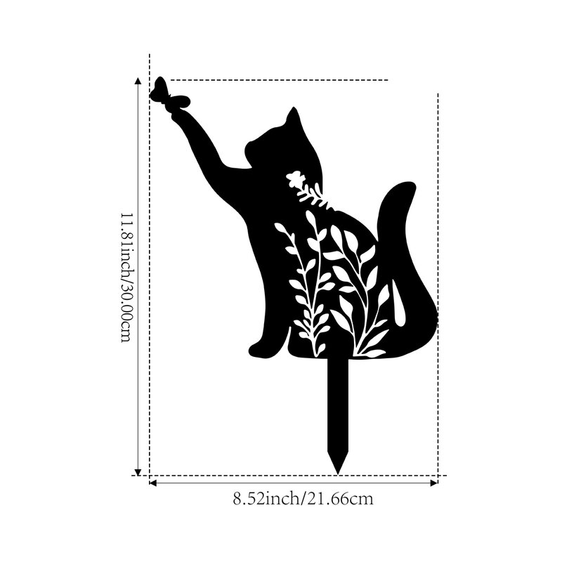 1 шт. декоративные металлические садовые домики для кошек Подарки для женщин/мамы/мужчин черные силуэты статуи для двора искусство на улице патио лужайка