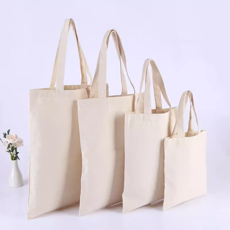 SVN1 натуральные хлопковые сумки-тоут, простые хлопковые сумки, стандартные размеры, принимаются принты логотипа