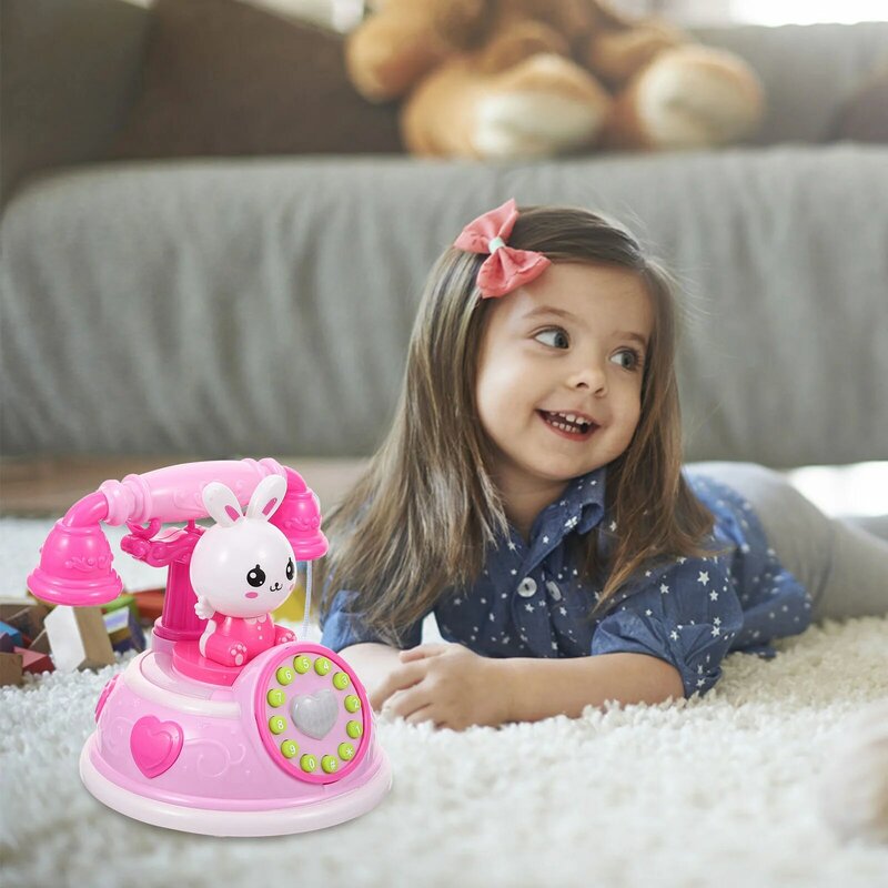 Simulierte Telefon Intelligenz Mädchen Mädchen Mädchen Mädchen Spielzeug für Mädchen Kinder Spielzeug Cartoon Form Rollenspiel nach Hause