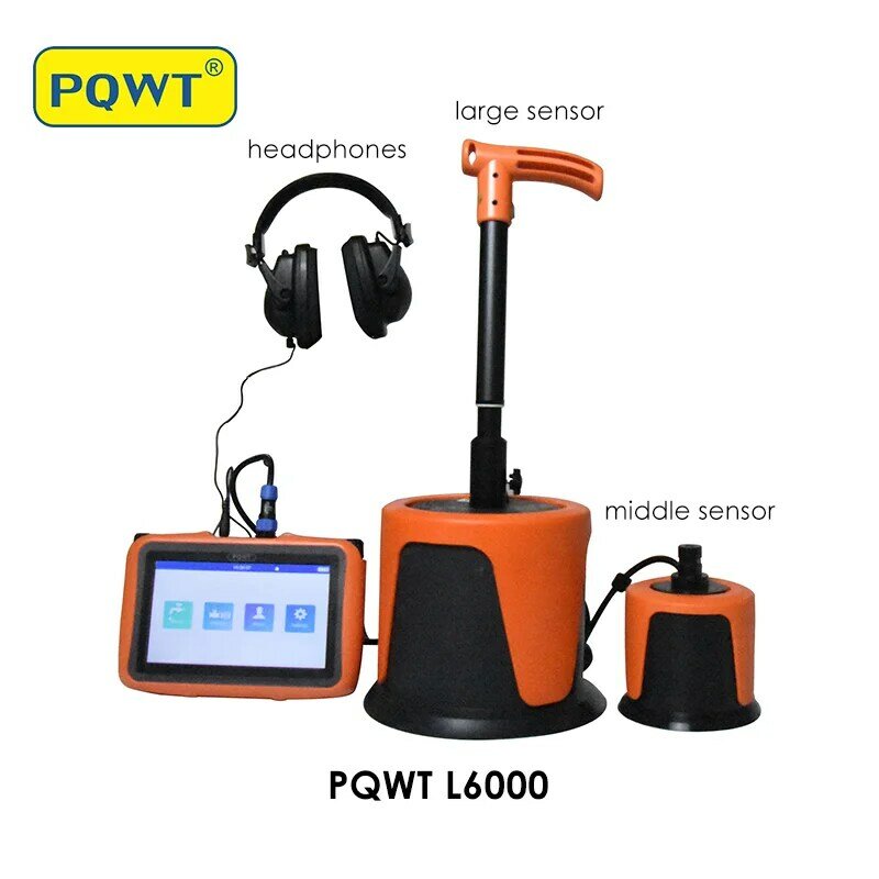 Pqwt l6000 dispositivo de detecção de vazamento de encanamento subterrâneo ao ar livre analisador de espectro detector de vazamento de água