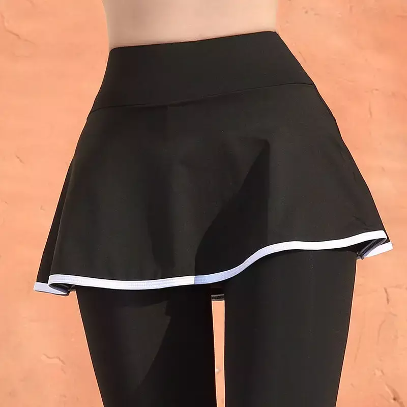 Crotch Zipper Open Sexy Couple Outdoor Date Sports Pants Female Dance Action Skirt Design Dance Pants Elastic High Waist