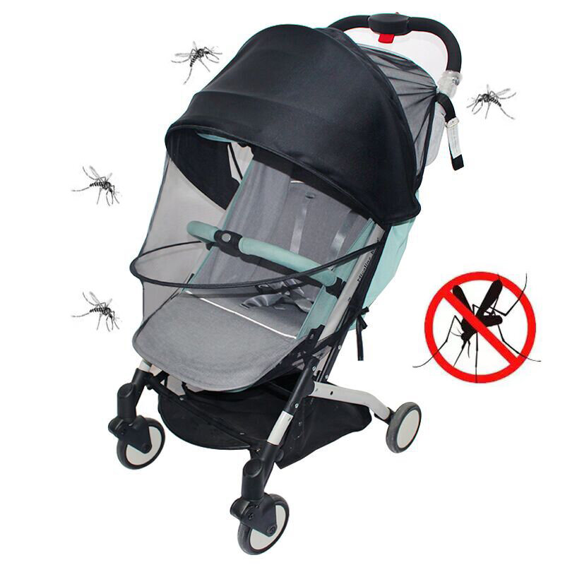 Carrinho de bebê Mosquito Net Com Cobertura De Sombrinha Mosquito Insect Shield Net Full Wrap Summer Protection Mesh Baby Accessories Playpens Bebê