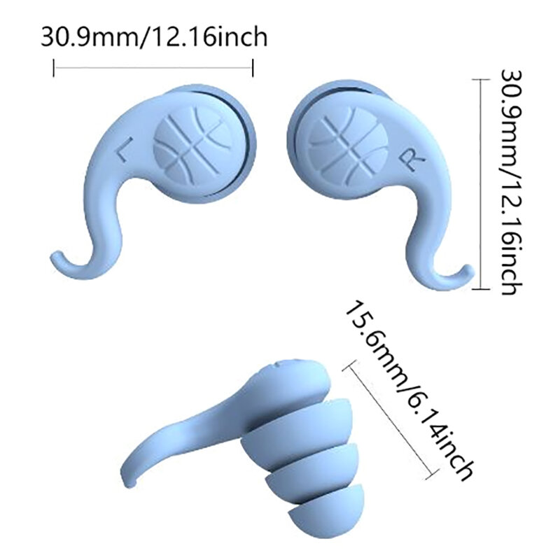 Miękkie silikonowe dźwiękoszczelne zatyczki do uszu w kształcie Cowhorn do spania nauszniki zatyczki do uszu blokujące dźwięk