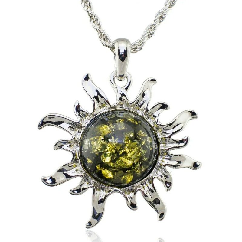 Ожерелье с подвеской, имитация медового солнца, L00301