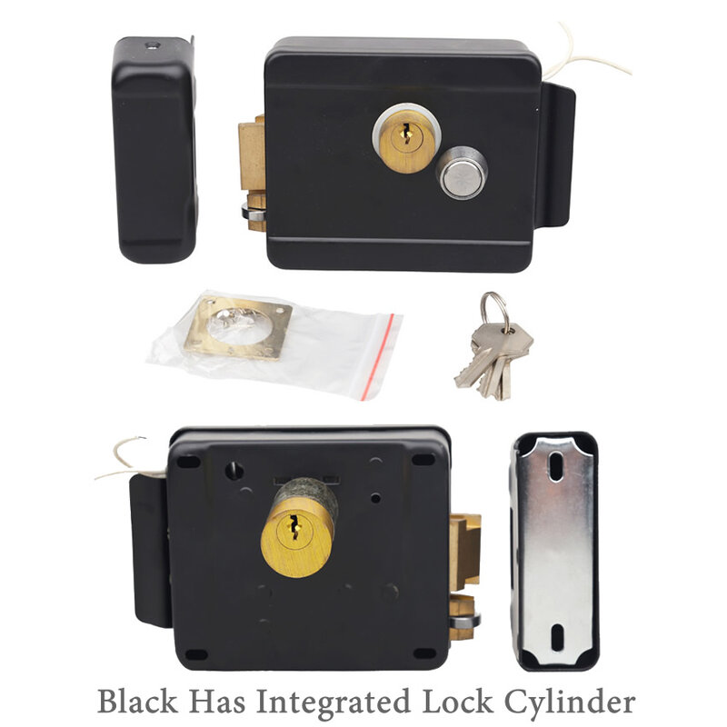 Eletrônico Magnetic Door Lock, 12V DC Sistema de Controle de Acesso, Vídeo Porteiro, Bloqueio de Controle Elétrico, Novo, Sistema Telefônico