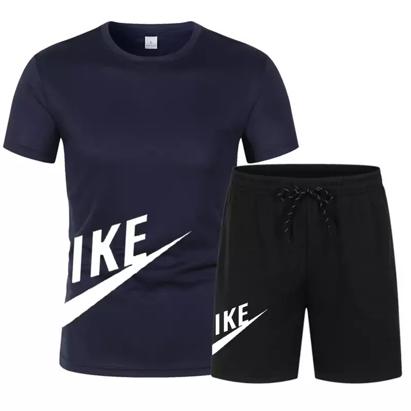 メンズ半袖Tシャツとスポーツショーツ,韓国スポーツウェア,カジュアルウェア,サマーファッション