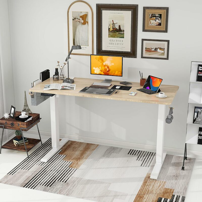 Meja berdiri 40-63 inci tinggi meja dapat disesuaikan untuk rumah dan kantor belajar dan kerja