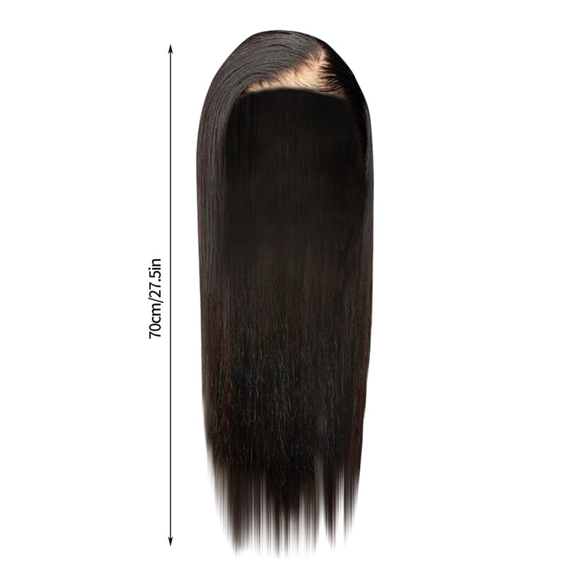 Lace Front Wig Human Hair Pre-Pulled Baby Hair Glue Free Human Hair Wig For Black Women Natural Color (20 Inch)