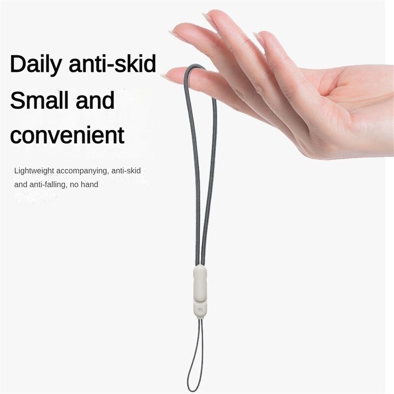 Lanyard Portable Non-slip Nylon Grey Headphone Accessories Nylon Rope Small Anti-lost Tpu Mobile Phone Accessories Tenacity
