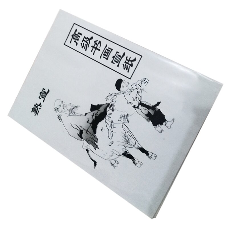 Papel Xuan branco para pintura e caligrafia chinesas, papel de arroz, 60 folhas, 36cm x 25cm