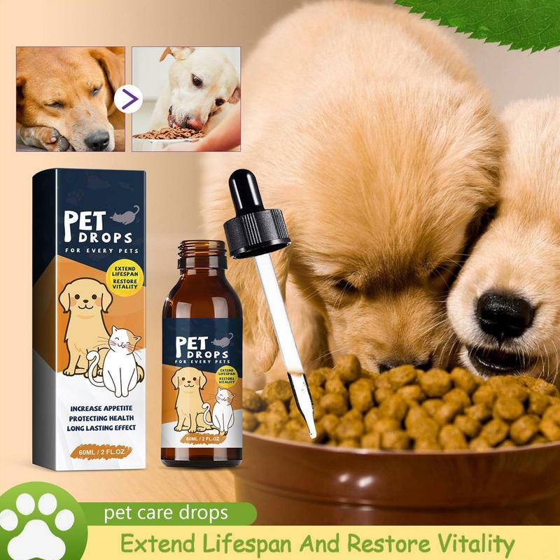 Pet Care Drops 60ml Dog Skin And Coat Supplement Pet Supplies Health Care Drops For Cats Dogs Enhance Pet Wellness