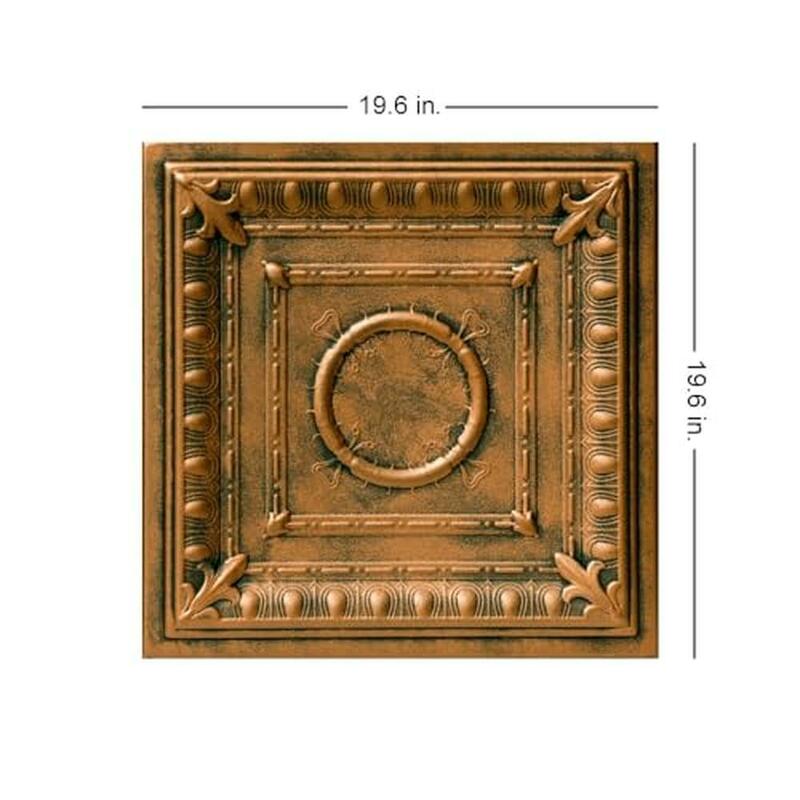 Потолочная плитка из пеноматериала, 48 упаковок, римская античная бронза PS 128 sq ft, домашний декор, легко устанавливаемые покрасные потолки из попкорна