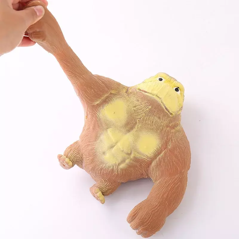 Orangután antiestrés gigante creativo, juguete de descompresión Tricky King, mono elástico blando, divertido, gorila, chimpancé