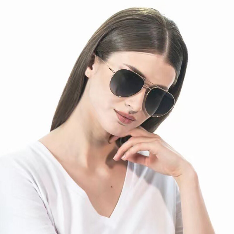 GV7196GS 오리지널 더블 빔 선글라스, 남성 하이 퀄리티 수제 안경, 티타늄 여성 야외 UV 보호 안경, 패션