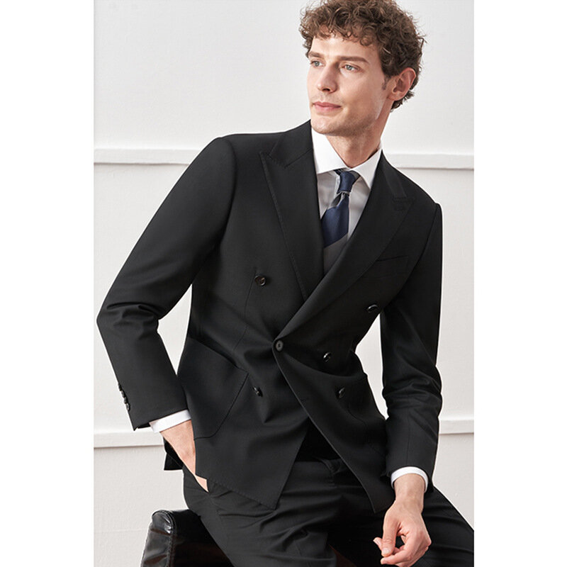 V1531-Casual para hombre, traje de estilo de negocios, adecuado para ropa de verano