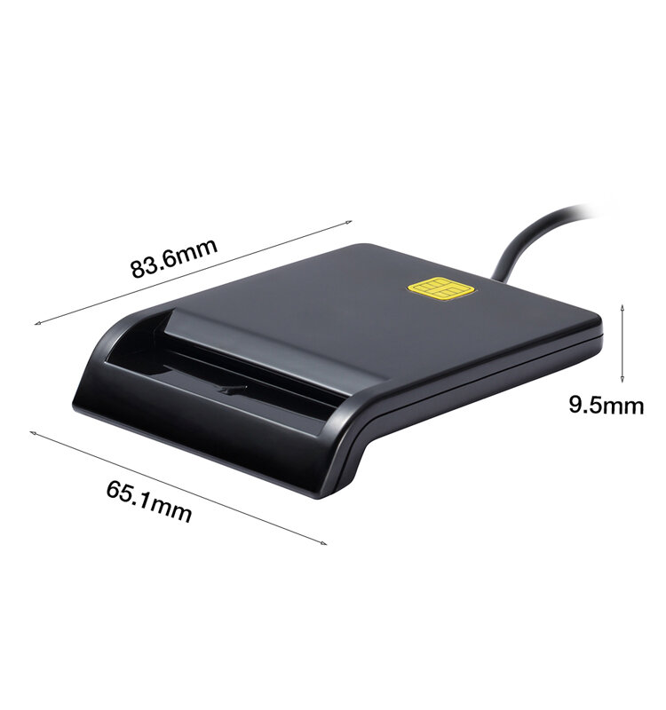 Zoweetek-Lector de tarjetas inteligentes, dispositivo de identificación con USB 12026, PC/SC USB-CCID EMV ISO7816 para DNIE DNI, Chip de identificación