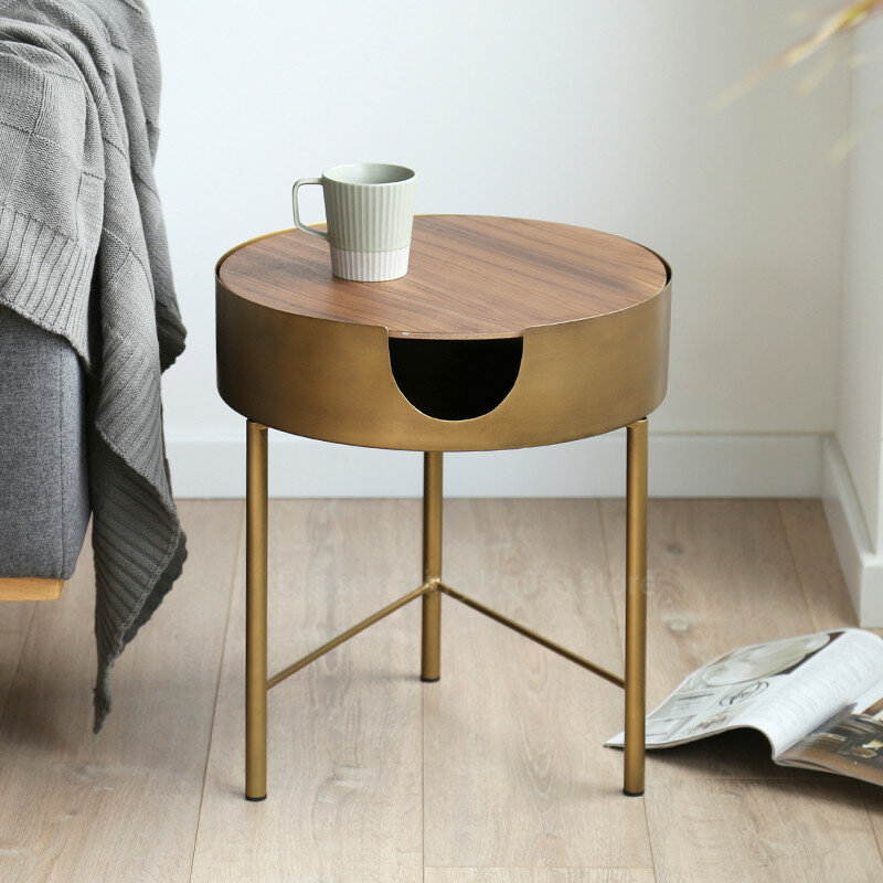 Table d'appoint nordique moderne pour salon, canapé d'angle, table basse ronde, bureau de chevet, meubles créatifs