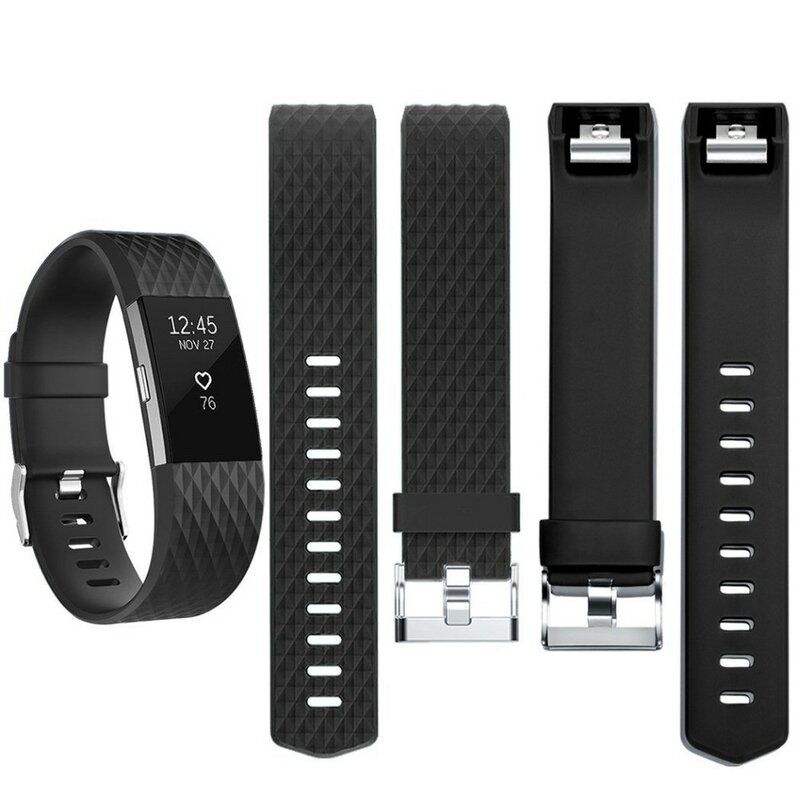 Pulseira para fitbit carga 2 pulseira de relógio banda silicone substituição bandas pulseira para fitbit carga 2 smartwatch acessórios