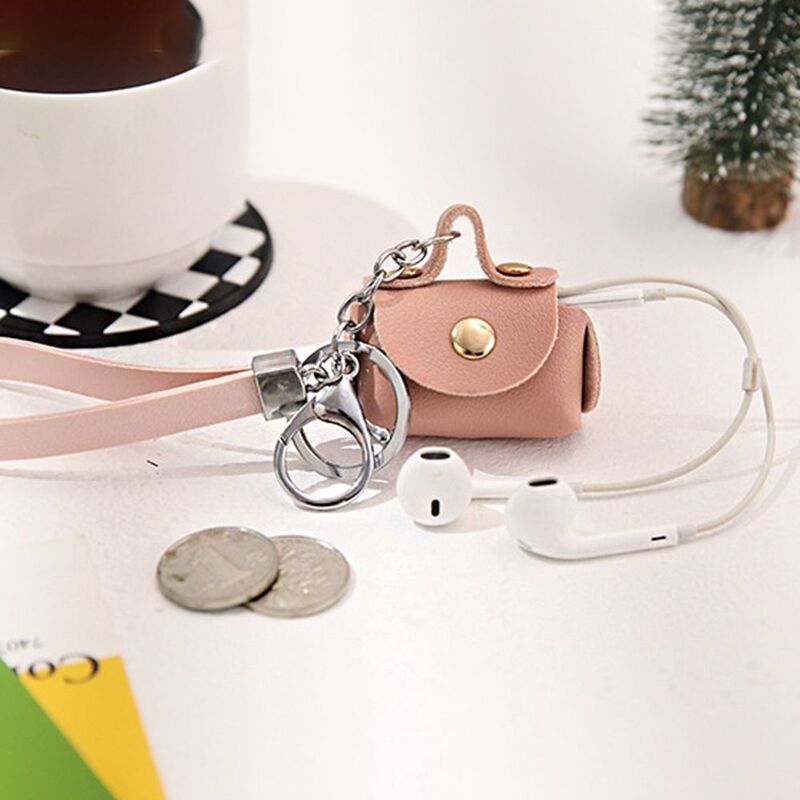Tas penyimpanan anak indah, tas kulit liontin tas Mini Dekorasi liontin gaya Korea gantungan kunci tas dompet koin