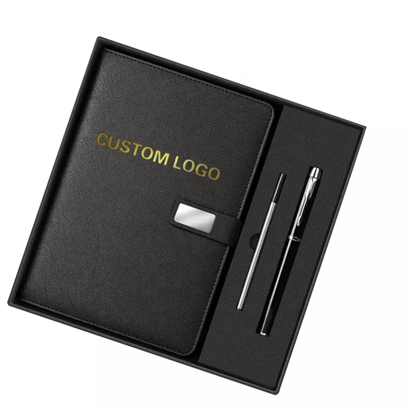 Customized product.giveaways for doctors custom logo a5 format pu vegan leather journal notebook with pen