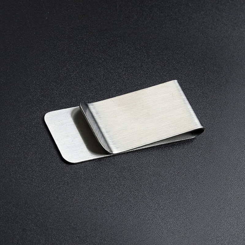 Fermasoldi in metallo di alta qualità 1PC in acciaio inossidabile moda semplice fermasoldi dollaro porta contanti portafoglio per uomo donna