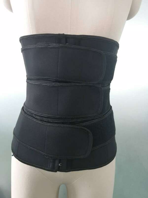 Faja de cintura de látex para mujer, entrenador con cremallera/botonadura, bandas triples, corsé estable, cinturón recortador, compresión ajustada, Control del vientre, cuerpo