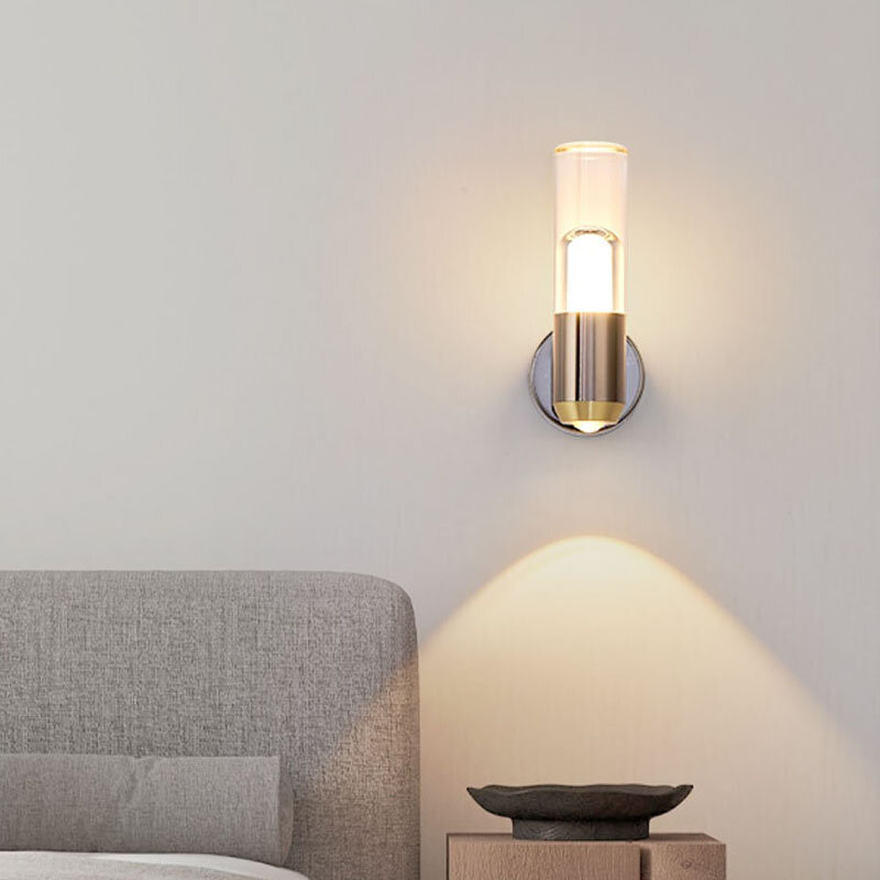 Современная Минималистичная Высококачественная вращающаяся прикроватная прозрачная настенная лампа для спальни атмосфера маленькая Гора для гостиной светодиодное освещение