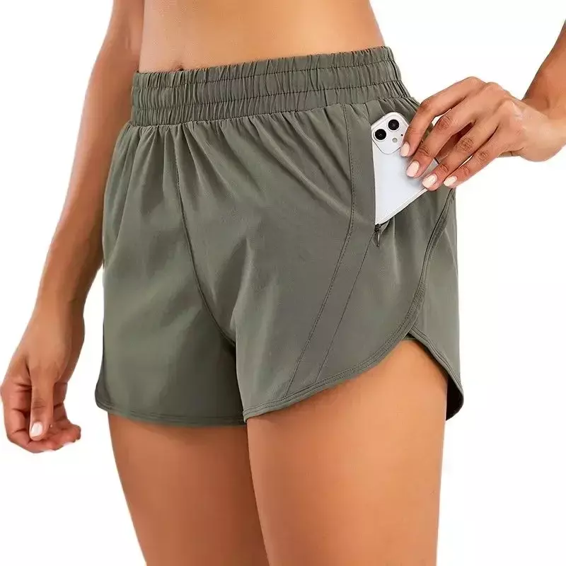Pantalones cortos deportivos para Yoga, Shorts transpirables de secado rápido con Logo, forro de cintura media, estilo de verano, novedad