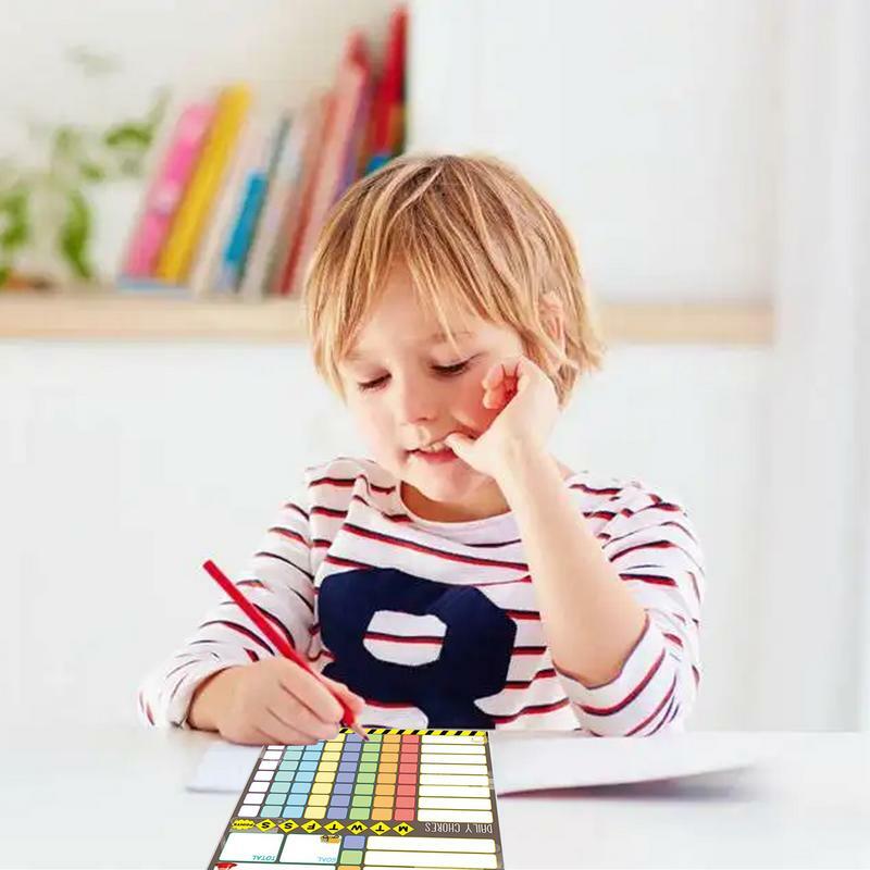 Tabla de comportamiento de tarea magnética para niños en casa, gráfico de comportamiento de borrado en seco con 2 marcadores, calendario magnético para refrigerador