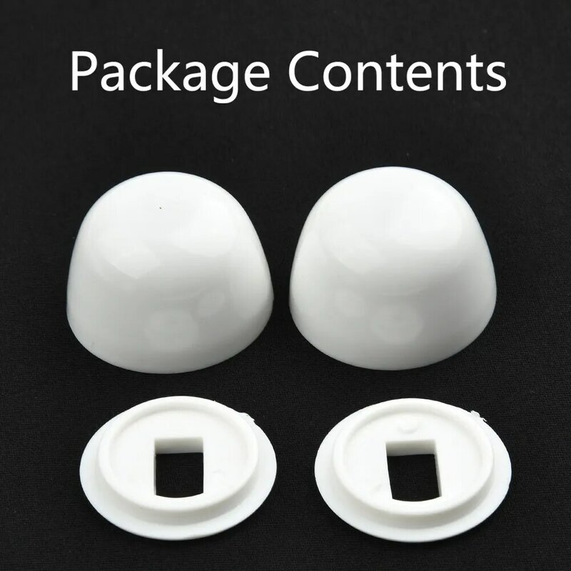 2 X Pair Of Bolt Cover Plastic High Quality Stinkpot Bolt Cover Toilet Anchor Screw Cap For Home 3.50X3.50X2.00cm/1.38X1.38X0.79