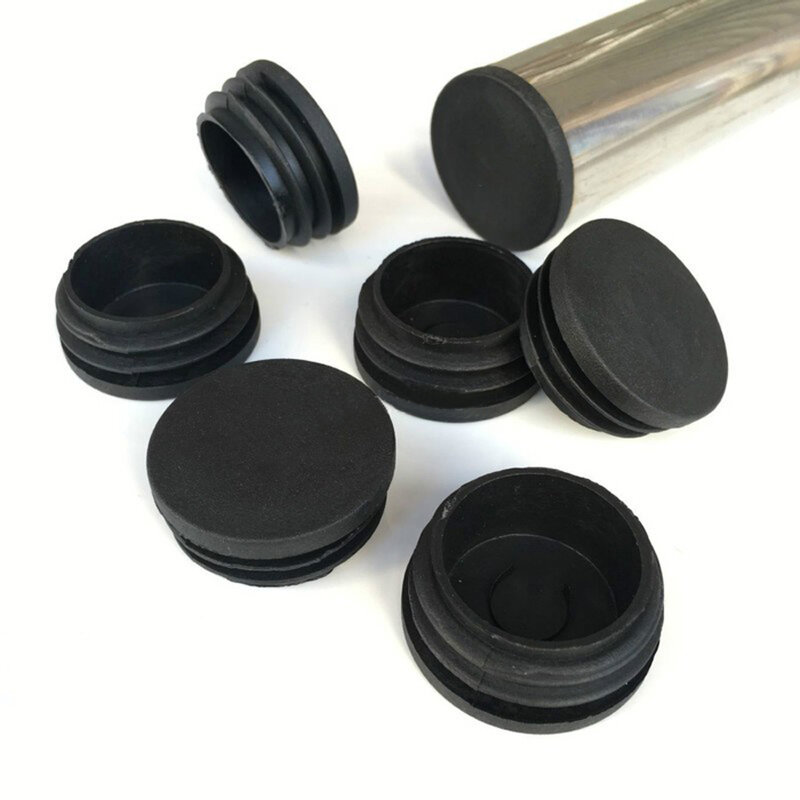 Almofadas de borracha dos pés dos tampões do bung das inserções plásticas redondas pretas 5/10 pces para o diâmetro 12mm-76mm do protetor da mobília