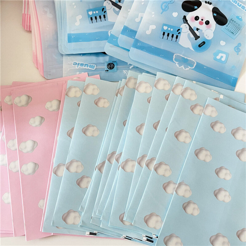 Bolsa de papel de vaca con forma de nube, embalaje de joyería, accesorio de fotografía, almacenamiento, Japón, Corea del Sur, 10 piezas